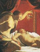 Simon Vouet Psyche betrachtet den schlafenden Amor oil painting